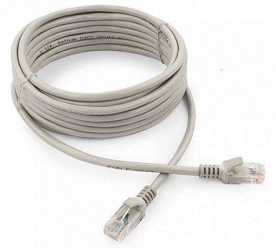 Патч-корд медный UTP Cablexpert PP10-20M кат.5e, 20м, литой, многожильный (серый) (PP10-20M)
