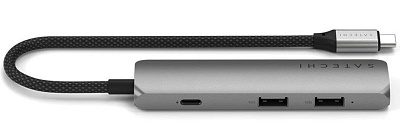 USB-хаб Satechi 4-in-1 USB-C Slim Multiport Adapter 4K - Space Grey (ST-P4SM)