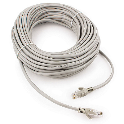 Патч-корд UTP Cablexpert PP12-20M кат.5e, 20м, литой, многожильный (серый) (PP12-20M)
