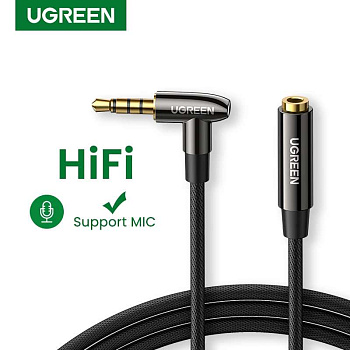 Кабель Audio(m) 3.5mm - Audio(f) 3.5mm, 3m. (удлинитель) AV188 MIC UGREEN (20496)