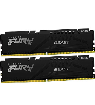Комплект модулей памяти DIMM Kingston Fury Beast DDR5 64 GB kit (2x32GB)  (KF560C36BBEK2-64)