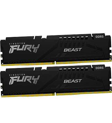 Комплект модулей памяти DIMM Kingston Fury Beast DDR5 64 GB kit (2x32GB)  (KF560C36BBEK2-64)
