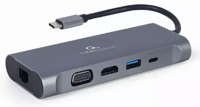 Конвертер Cablexpert USB Type-C 7-in-1 multi-port adapter space grey (A-CM-COMBO7-01)