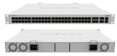 Сетевой коммутатор MikroTik CRS354-48G-4S+2Q+RM Cloud Router Switch, 48x10/100/1000, 4x10G SFP+ (CRS354-48G-4S+2Q+RM)
