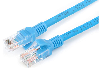 Патч-корд LSZH UTP Cablexpert, кат. 5e, 5м, синий (PP30-5M/B)