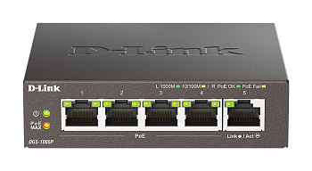 Коммутатор D-Link DGS-1005P/B (DGS-1005P/B3A)