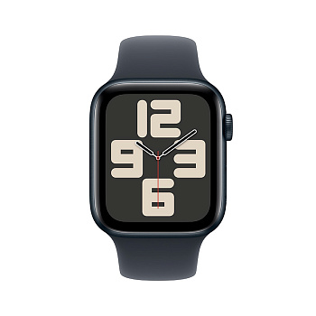 Смарт часы Apple Watch SE 2024 GPS 44mm Midnight Aluminium Case with Midnight Sport Band - M/L,Model A2723 (MXEK3QI/A)