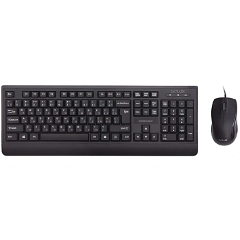 Клавиатура Delux DLD-6075, Black, + мышь (DLD-6075)