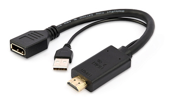 Конвертер HDMI Cablexpert, black (DSC-HDMI-DP)