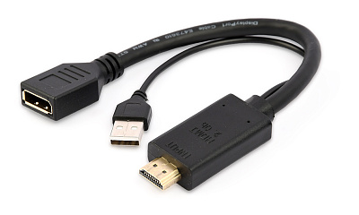 Конвертер HDMI Cablexpert, black (DSC-HDMI-DP)