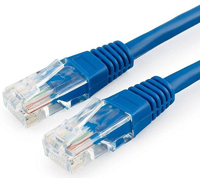 Патч-корд UTP Cablexpert PP6U-1M/B  кат.6, 1м, литой, многожильный (синий) (PP6U-1M/B)