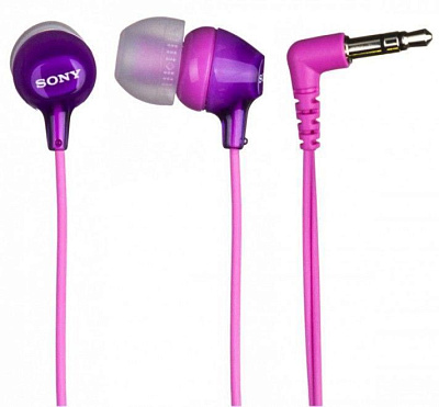Наушники-вкладыши Sony MDREX15LPV.AE, фиолетовый (MDREX15LPV.AE)