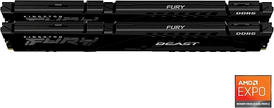 Оперативная память DIMM Kingston Fury Beast DDR5 128 GB kit (2x64GB) 5600MHz (KF556C40BBK2-128)