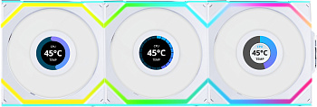 Комплект вентиляторов для корпуса Lian Li Uni Fan SL Wireless LCD 120 ARGB, White (12SLLCD1W3W)