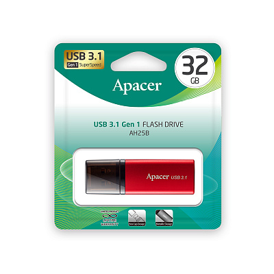 USB флеш-накопитель Apacer AH25B 32GB Красный (AP32GAH25BR-1)