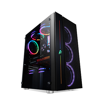 Компьютерный корпус 1STPLAYER BLACK.SIR B7-BK без Б/П (B7-BK-4M3C4)