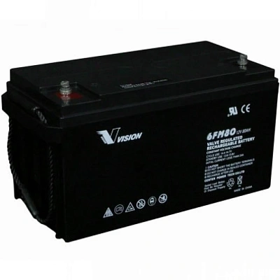 Аккумулятор для ИБП Vision c емкостью 12В 80Ач (6FM80-X  12V80AH)