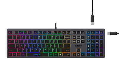 Клавиатура A4tech Fstyler FX60H-Neon-LED  (FX60H-Neon)