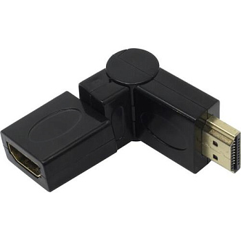 Переходник HDMI  HDMI Cablexpert A-HDMI-FFL2, 19F/19M, вращающийся на 180 град, золотые разъемы (A-HDMI-FFL2)