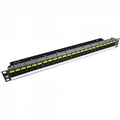Патч-панель MOLEX категории 5е, 1U, 24 порта, DG, чёрная (PID-00174-04)