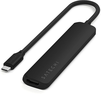 Картридер / USB-хаб Satechi 6-in-1 USB-C Slim Multiport Adapter - Black (ST-P6SK)