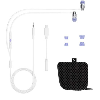 Наушники Logitech G333 Gaming Earphones, WHITE, 3.5mm (981-000930)