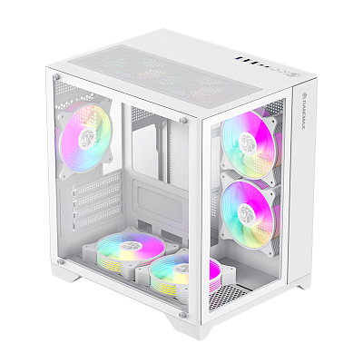 Компьютерный корпус Gamemax Infinity Mini 7 ARGB Fans + Controller White (9101-0000R00190) (9101-0000R00190/9101-0000R0211)