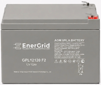 Аккумулятор EnerGrid GPL12120 F2, 12В 12Ач (EnerGrid GPL12120 F2)
