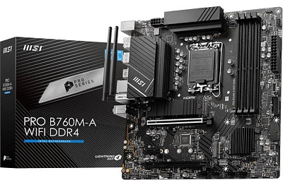 Материнская плата MSI PRO B760M-A WiFi, iB760,S1700,mATX (PRO B760M-A WIFI)