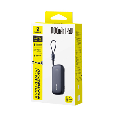 Портативный внешний аккумулятор Baseus EnerFill FC21 Qpow 3 Ultra, 10000mAh 45W - Black (E0027Q00)