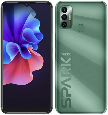 Смартфон Tecno Spark 7, 4/128GB - Spruce Green (KF6N/128GB/SPRUCE GREEN)