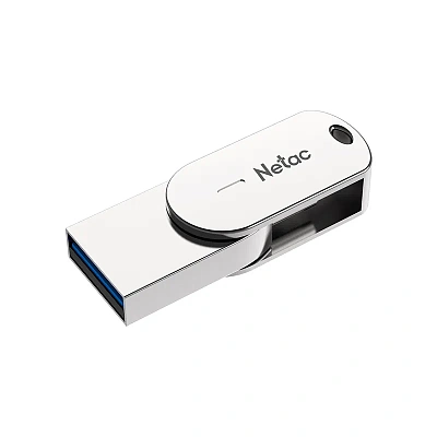 Флэш-накопитель 64GB 3.2 Netac U785C OTG серебристый (NT03U785C-064G-32PN)