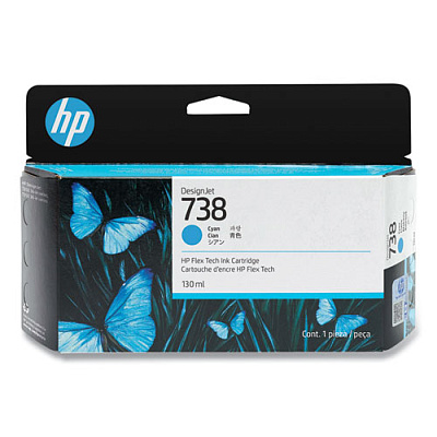 Голубой картридж HP DesignJet 738, 130 мл (498N5A)