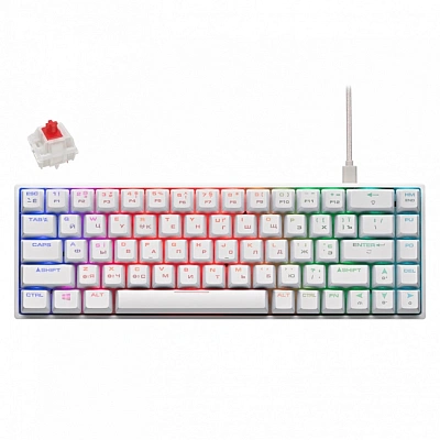 Клавиатура 2E Gaming KG380 RGB, Blue switch, Usb, White (2E-KG380UWT-BL)