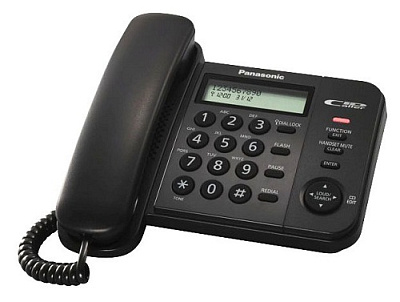 Panasonic Телефон проводной KX-TS2358RUB (чёрный)  (KX-TS2358RUB)
