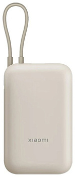 Портативный внешний аккумулятор Xiaomi Power Bank 10000mAh (Integrated Cable) Tan GL  (P15ZM-Beige)