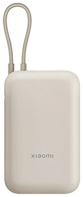 Портативный внешний аккумулятор Xiaomi Power Bank 10000mAh (Integrated Cable) Tan GL  (P15ZM-Beige)