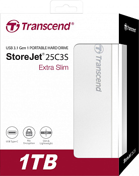 Внешний жесткий диск 2,5 1TB Transcend TS1TSJ25C3S Type C (TS1TSJ25C3S)
