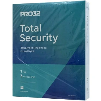 Антивирус PRO32 Total Security – лицензия на 1 год на 3 устройства (PRO32-PTS-NS(EKEY)-1-3 KZ)