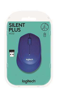 Компьютерная мышь   Logitech беспроводная M330 Silent Plus Blue (910-004910)