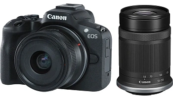 Цифровой фотоаппарат CANON EOS R50 + RF-S 18-45 mm IS STM + RF-S 55-210 mm IS STM Black (5811C034)