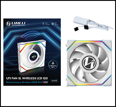 Вентилятор для корпуса Lian Li UNI FAN SL WIRELESS LCD 120mm (G99.12SLLCD1W1W.00)