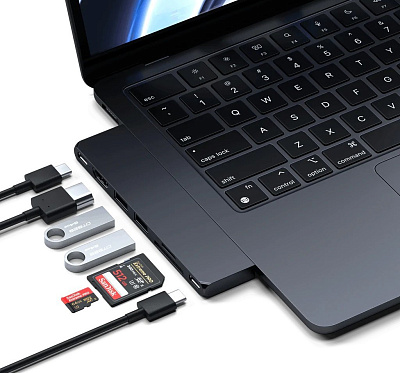 Картридер / USB-хаб Satechi USB-C Pro Hub Slim - Midnight (ST-HUCPHSD)