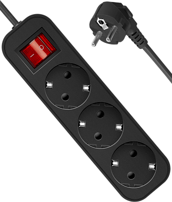 Удлинитель DEFENDER с заземлением G350 5 м, 3 розетки (99335)