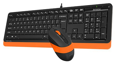 Клавиатура A4Tech Fstyler F1010, Orange, USB + мышь (F1010 ORANGE)