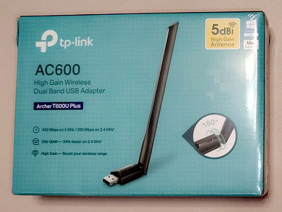 Сетевой адаптер беспроводной USB AC600 Tp-Link Archer T600U Plus (Archer T600U Plus(EU))