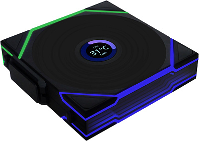 Вентилятор для корпуса Lian Li UNI FAN TL120 LCD Wireless 3x120mm Черный (G99.12TLLCD1W3B.00)