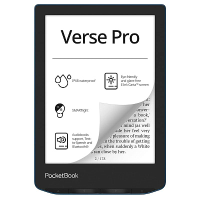 Электронная книга PocketBook PB634-A-CIS лазурный (PB634-A-CIS)