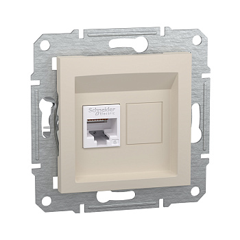 Розетка компьютерная SE EPH4770123 Asfora RJ45 кат. 6 механизм кремовый (EPH4770123)