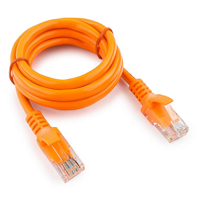 Патч-корд UTP Cablexpert PP12-1M/O кат. 5e, 1м, литой, многожильный (оранжевый) (PP12-1M/O)